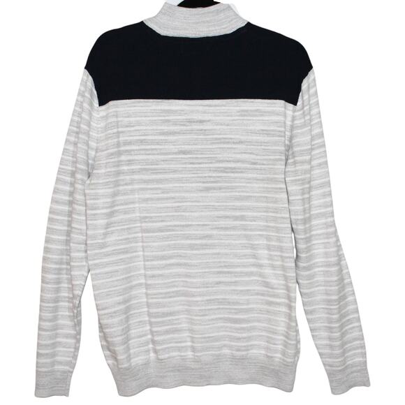 Club Room Size Large Men's Heathered Grey Quarter Zip Sweater NWT - Picture 5 of 5